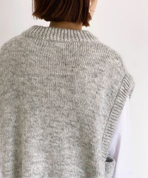 ottilie（オティーリエ）の「MIXヤーンニットベスト（ニット/セーター・レディース・グレー・FREE）」の11枚目の写真