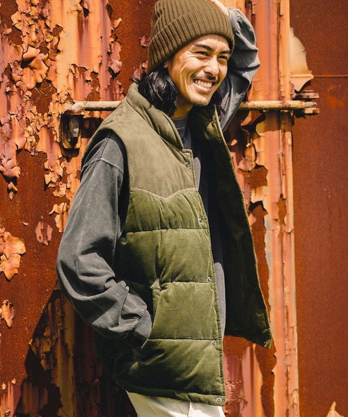 BAYFLOW（ベイフロー）の「コールナカワタベスト（ダウンベスト・メンズ・カーキ/ベージュ/チャコール/ネイビー・LARGE/MEDIUM）」の3枚目の写真