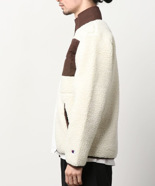 Champion(チャンピオン)の「Champion チャンピオン ボアフリースジップジャケット(その他アウター・メンズ・ホワイト/カーキ/グレー・M/L/XL)」の8枚目の写真