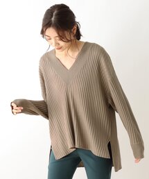SHOO・LA・RUE | ゆるリブVネックニット(ニット/セーター)