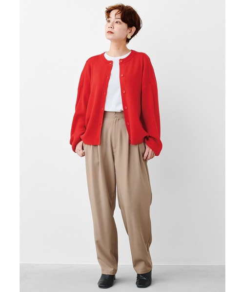 MEDE19F（メデジュウキュウ）の「ＭＥＤＥ１９Ｆ　高山都さんコラボ　マイベーシックニットカーディガン（カーディガン/ボレロ・レディース・グレー/レッド・MEDIUM/LARGE/X-LARGE/XX-LARGE）」の14枚目の写真