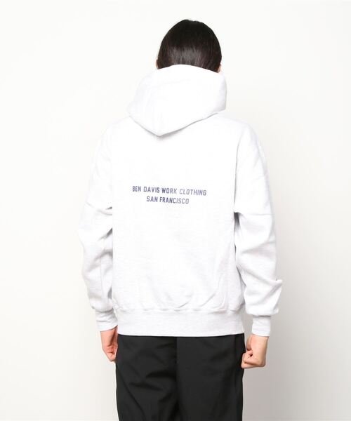 BEN DAVIS(ベンデイビス)の「【BEN DAVIS/ベンデイビス】ヘビーウエイト カレッジロゴ ブランドロゴ バックプリント プルパーカー/フーディー(パーカー・メンズ・ネイビー/オリーブ/オートミール・M/L/XL)」の17枚目の写真