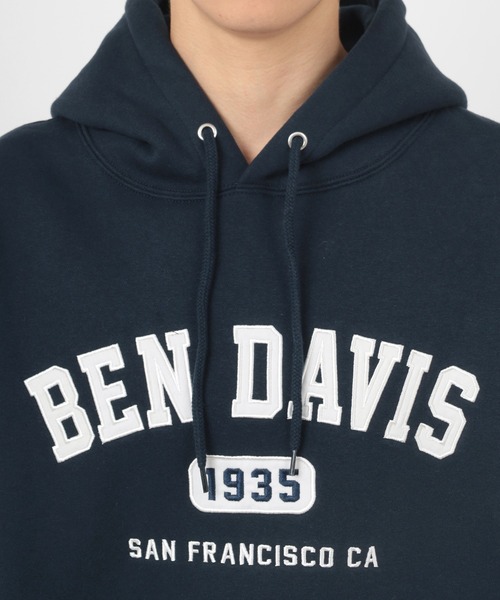 BEN DAVIS(ベンデイビス)の「【BEN DAVIS/ベンデイビス】ヘビーウエイト カレッジロゴ ブランドロゴ バックプリント プルパーカー/フーディー(パーカー・メンズ・ネイビー/オリーブ/オートミール・M/L/XL)」の22枚目の写真