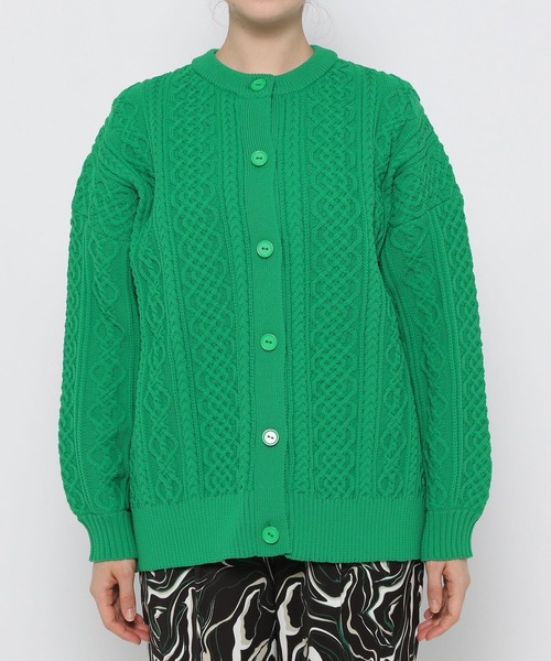 PAGEBOY（ページボーイ）の「マシュマロケーブルクルーカーディガン（ニット/セーター・レディース・ブラック/ライム/ブルー/グリーン/クリーム・FREE）」の16枚目の写真