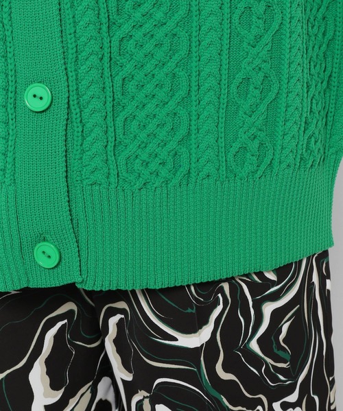 PAGEBOY（ページボーイ）の「マシュマロケーブルクルーカーディガン（ニット/セーター・レディース・ブラック/ライム/ブルー/グリーン/クリーム・FREE）」の13枚目の写真