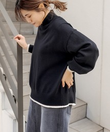 【Du noir・WEB限定】ふわもち配色ニットプルオーバー