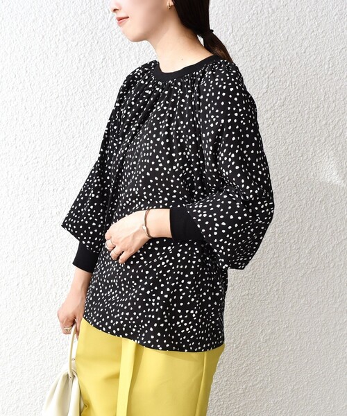 SHIPS（シップス）の「*〈洗濯機可能〉ジョーゼットリブドット