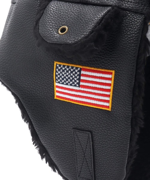 AVIREX（アヴィレックス）の「【AVIREX/アヴィレックス】フェイクレザーフライトキャップ（キャップ・メンズ・ブラック/ブラウン・FREE）」の19枚目の写真