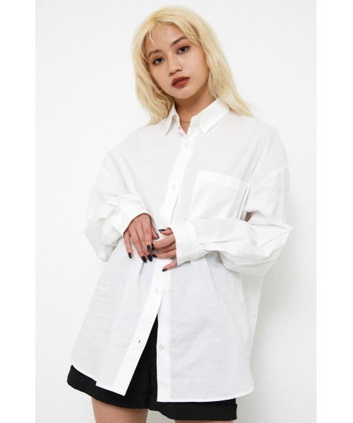 LAGUA GEM（ラグアジェム）の「SIMPLE STRIPE SH（シャツ/ブラウス・レディース・ライトブルー/ライトグリーン/ホワイト・FREE）」の2枚目の写真