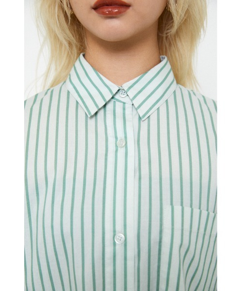 LAGUA GEM（ラグアジェム）の「SIMPLE STRIPE SH（シャツ/ブラウス・レディース・ライトブルー/ライトグリーン/ホワイト・FREE）」の22枚目の写真