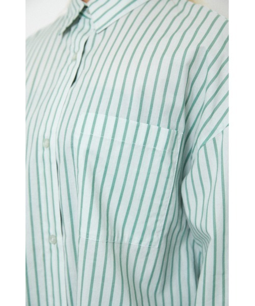 LAGUA GEM（ラグアジェム）の「SIMPLE STRIPE SH（シャツ/ブラウス・レディース・ライトブルー/ライトグリーン/ホワイト・FREE）」の18枚目の写真