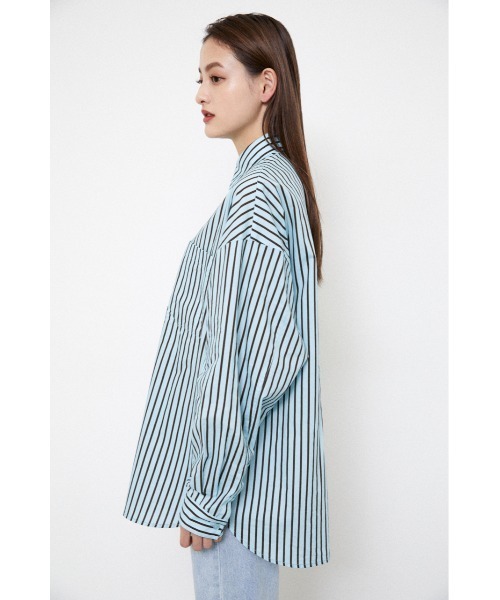 LAGUA GEM（ラグアジェム）の「SIMPLE STRIPE SH（シャツ/ブラウス・レディース・ライトブルー/ライトグリーン/ホワイト・FREE）」の19枚目の写真