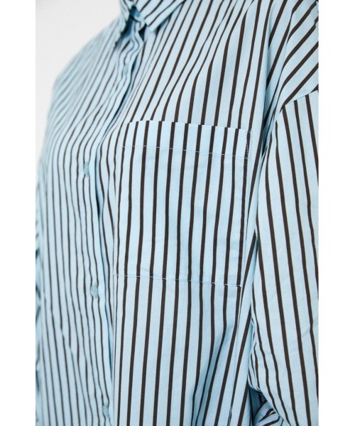 LAGUA GEM（ラグアジェム）の「SIMPLE STRIPE SH（シャツ/ブラウス・レディース・ライトブルー/ライトグリーン/ホワイト・FREE）」の11枚目の写真