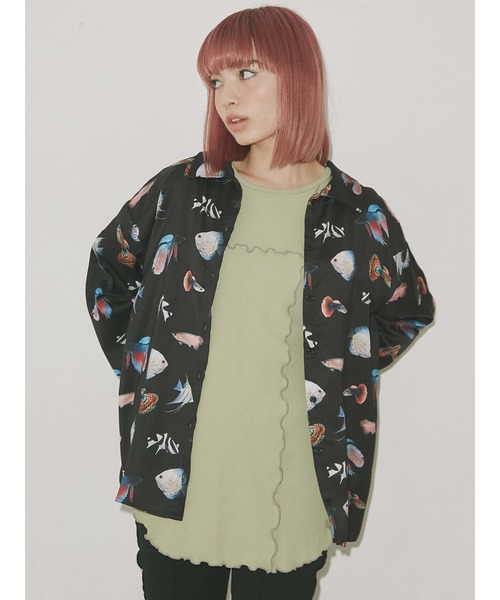 merry jenny（メリージェニー）の「熱帯魚 シャツ（シャツ/ブラウス・レディース・オフホワイト/ブラック・FREE）」の13枚目の写真