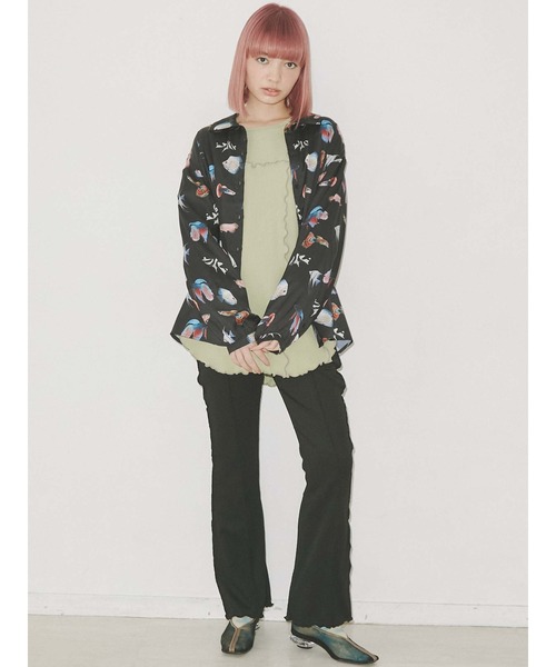 merry jenny（メリージェニー）の「熱帯魚 シャツ（シャツ/ブラウス・レディース・オフホワイト/ブラック・FREE）」の18枚目の写真