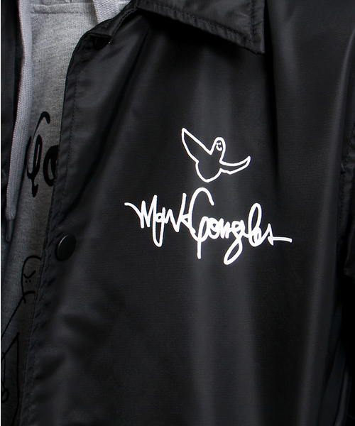 Mark Gonzales（マーク・ゴンザレス）の「∴WEGO/Mark Gonzales（マークゴンザレス）コラボコーチジャケット（ナイロンジャケット・メンズ・ブラック/ネイビー・LARGE/MEDIUM）」の6枚目の写真