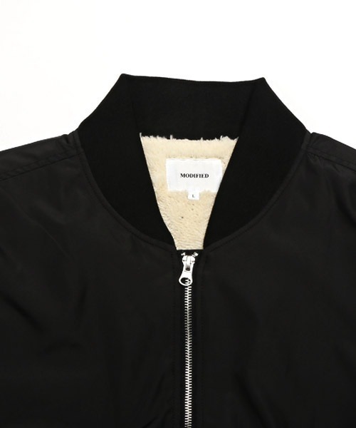 LUXSTYLE（ラグスタイル）の「裏ボアMA-1ジャケット（MA-1・メンズ・ブラック/ネイビー/カーキ・M/L/XL）」の12枚目の写真