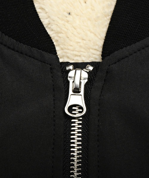 LUXSTYLE（ラグスタイル）の「裏ボアMA-1ジャケット（MA-1・メンズ・ブラック/ネイビー/カーキ・M/L/XL）」の7枚目の写真