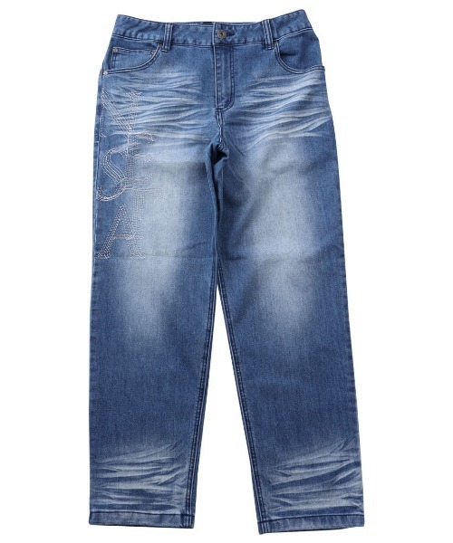 NESTA BRAND(ネスタブランド)の「ステッチビッグロゴストレッチワイドデニムパンツ(デニムパンツ・メンズ・インディゴブルー・L/XL/M)」の8枚目の写真