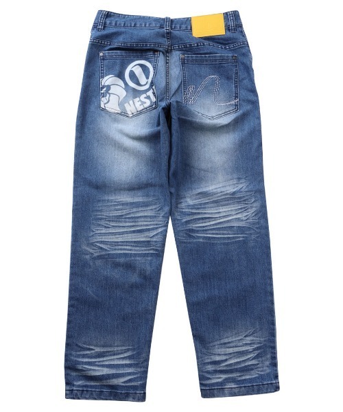 NESTA BRAND(ネスタブランド)の「ステッチビッグロゴストレッチワイドデニムパンツ(デニムパンツ・メンズ・インディゴブルー・L/XL/M)」の9枚目の写真
