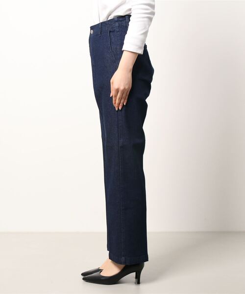abahouse mavie（アバハウスマヴィ）の「【感嘆】セミワイドデニム（デニムパンツ・レディース・ネイビー/ブルー/ホワイト・40/38/36）」の4枚目の写真