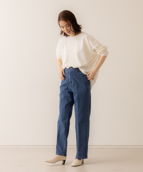 abahouse mavie（アバハウスマヴィ）の「【感嘆】セミワイドデニム（デニムパンツ・レディース・ネイビー/ブルー/ホワイト・40/38/36）」の21枚目の写真