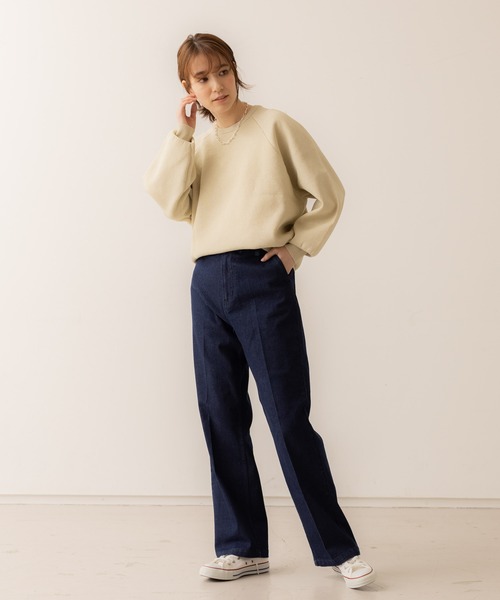 abahouse mavie（アバハウスマヴィ）の「【感嘆】セミワイドデニム（デニムパンツ・レディース・ネイビー/ブルー/ホワイト・40/38/36）」の17枚目の写真