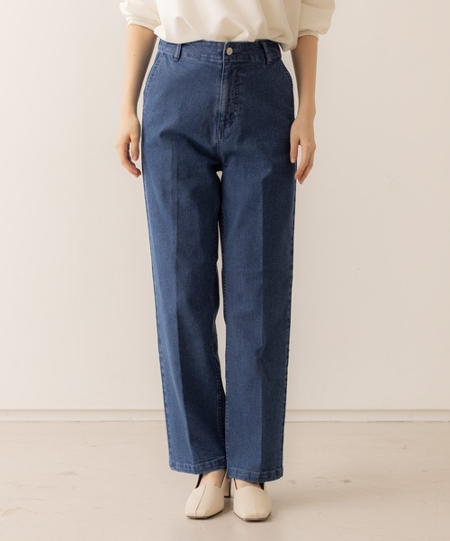 abahouse mavie（アバハウスマヴィ）の「【感嘆】セミワイドデニム（デニムパンツ・レディース・ネイビー/ブルー/ホワイト・40/38/36）」の14枚目の写真