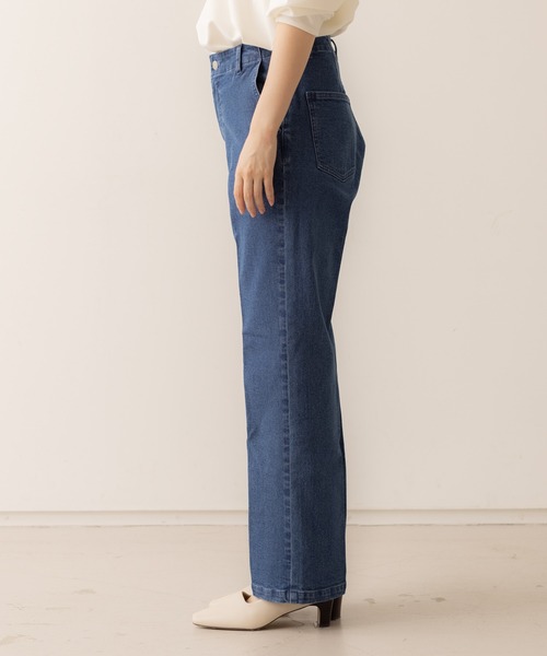 abahouse mavie（アバハウスマヴィ）の「【感嘆】セミワイドデニム（デニムパンツ・レディース・ネイビー/ブルー/ホワイト・40/38/36）」の13枚目の写真