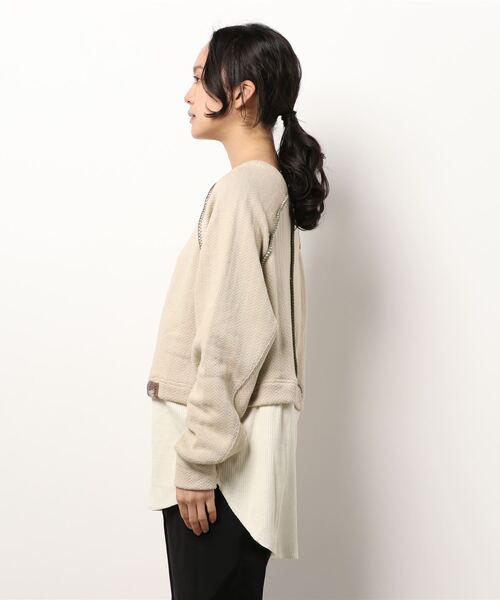 チチカカ（チチカカ）の「ブランケットステッチレイヤードプルオーバー（Tシャツ/カットソー・レディース・グレー/グリーン/アイボリー・FREE）」の19枚目の写真