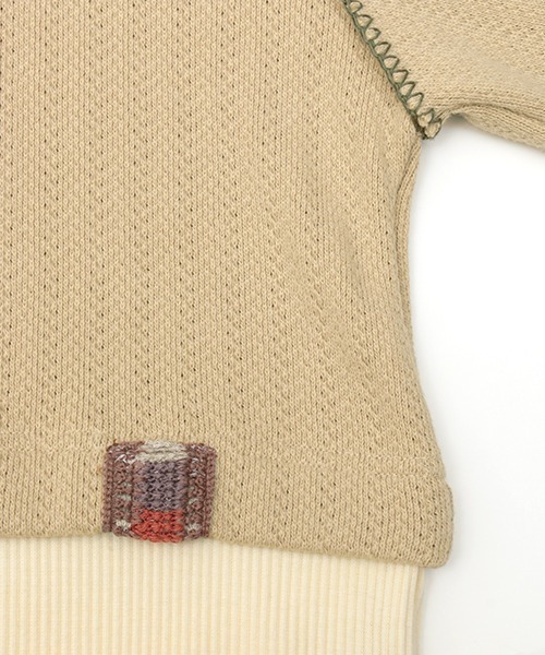 チチカカ（チチカカ）の「ブランケットステッチレイヤードプルオーバー（Tシャツ/カットソー・レディース・グレー/グリーン/アイボリー・FREE）」の13枚目の写真