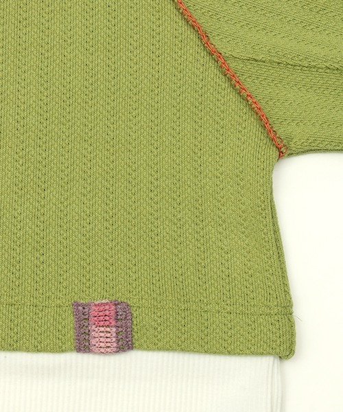 チチカカ（チチカカ）の「ブランケットステッチレイヤードプルオーバー（Tシャツ/カットソー・レディース・グレー/グリーン/アイボリー・FREE）」の14枚目の写真