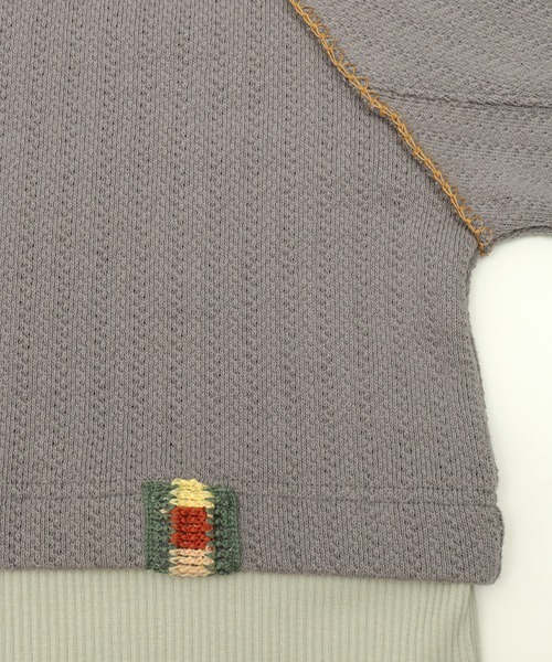 チチカカ（チチカカ）の「ブランケットステッチレイヤードプルオーバー（Tシャツ/カットソー・レディース・グレー/グリーン/アイボリー・FREE）」の15枚目の写真
