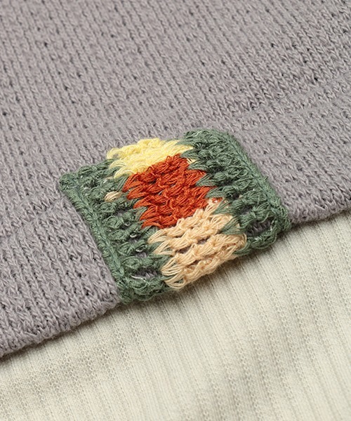 チチカカ（チチカカ）の「ブランケットステッチレイヤードプルオーバー（Tシャツ/カットソー・レディース・グレー/グリーン/アイボリー・FREE）」の16枚目の写真