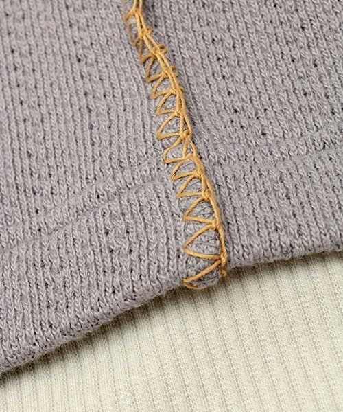 チチカカ（チチカカ）の「ブランケットステッチレイヤードプルオーバー（Tシャツ/カットソー・レディース・グレー/グリーン/アイボリー・FREE）」の17枚目の写真