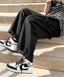 A'GEM/9 × .kom『.kom/ドットケーオーエム』ルーズシルエット ベルトデザイン カラーカーゴパンツ