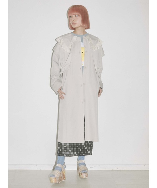 merry jenny（メリージェニー）の「ベストレイヤードトレンチコート（トレンチコート・レディース・ベージュ/オフホワイト/カーキ・FREE）」の11枚目の写真