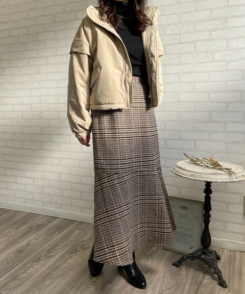 Chiaro(キアロ)の「チェックマーメイドスカート(スカート・レディース・イエロー/オレンジ/グリーン・FREE)」の7枚目の写真