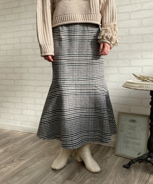 Chiaro(キアロ)の「チェックマーメイドスカート(スカート・レディース・イエロー/オレンジ/グリーン・FREE)」の21枚目の写真