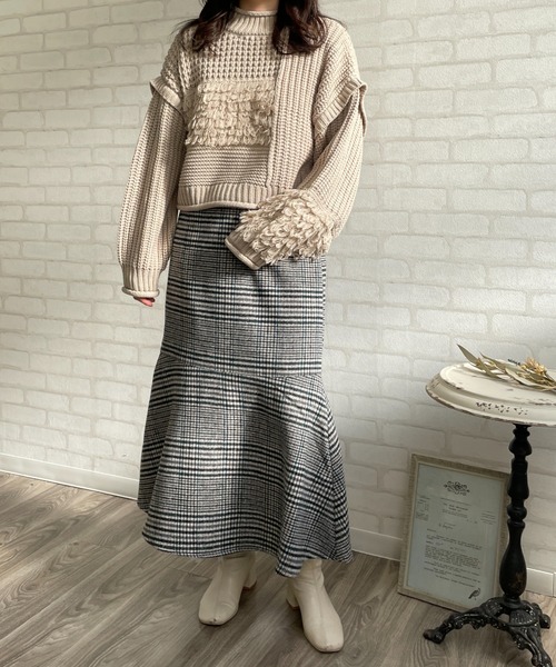 Chiaro(キアロ)の「チェックマーメイドスカート(スカート・レディース・イエロー/オレンジ/グリーン・FREE)」の9枚目の写真