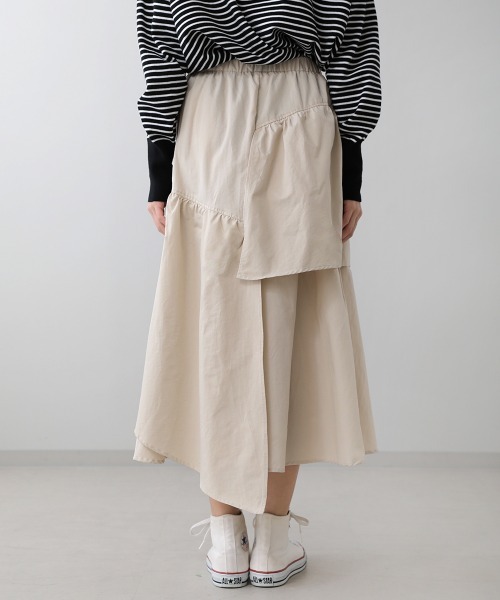 Bou Jeloud(ブージュルード)の「【WEB限定】アシメラッフルスカート(スカート・レディース・ブラック/ベージュ/カーキ・38)」の11枚目の写真