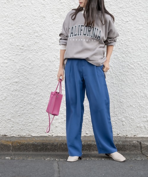 mybae(マイベイ)の「カレッジロゴロンT(Tシャツ/カットソー・レディース・ブラック/グレー/モカ・FREE)」の6枚目の写真