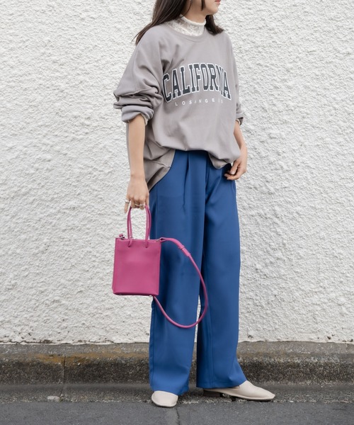 mybae(マイベイ)の「カレッジロゴロンT(Tシャツ/カットソー・レディース・ブラック/グレー/モカ・FREE)」の9枚目の写真