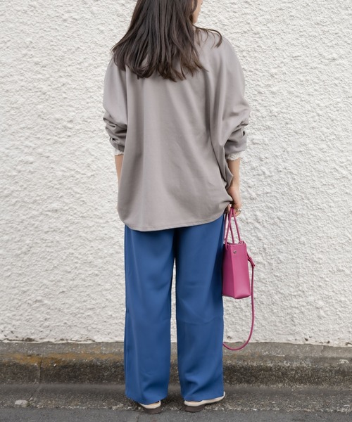 mybae(マイベイ)の「カレッジロゴロンT(Tシャツ/カットソー・レディース・ブラック/グレー/モカ・FREE)」の8枚目の写真