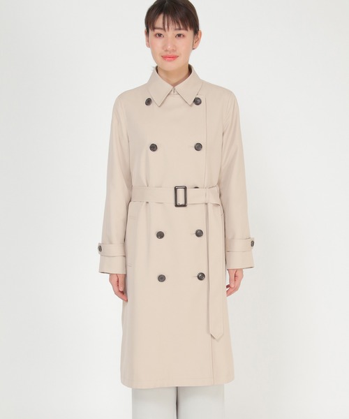 ikka（イッカ）の「ロングトレンチコート（トレンチコート・レディース・ベージュ/ライトグレー・M/L）」の5枚目の写真