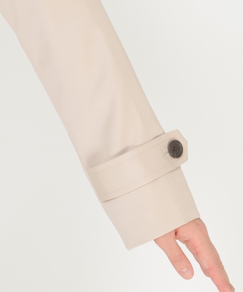 ikka（イッカ）の「ロングトレンチコート（トレンチコート・レディース・ベージュ/ライトグレー・M/L）」の3枚目の写真