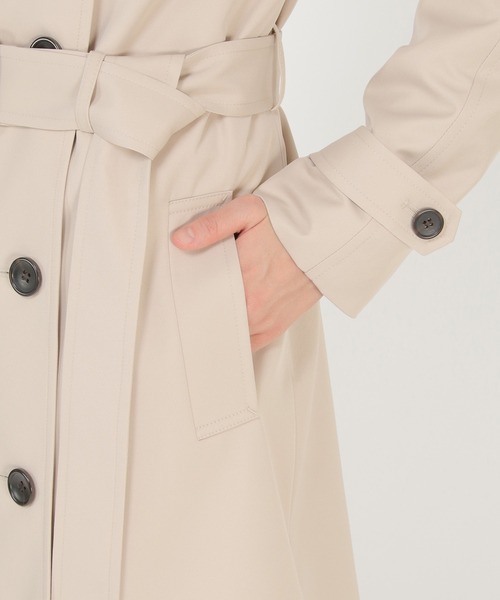 ikka（イッカ）の「ロングトレンチコート（トレンチコート・レディース・ベージュ/ライトグレー・M/L）」の14枚目の写真