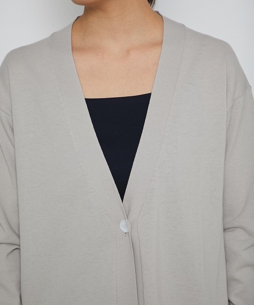 RIVE DROITE（リヴドロワ）の「COOLCOTTONトッパーカーディガン（カーディガン/ボレロ・レディース・チャコールグレー/グレー系その他・FREE）」の15枚目の写真