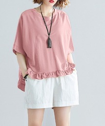 Doux Belle（ドゥーベル）の「フリル裾AラインフレアTシャツ（Tシャツ/カットソー）」