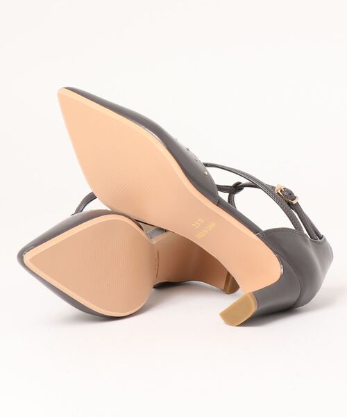 EDIT COLOGNE（エディットコロン）の「【美人百花4月号掲載商品】アシメストラップスタッズパンプス（パンプス・レディース・ベージュ/ブルー/ダークグレー・23.5cm/23.0cm）」の5枚目の写真